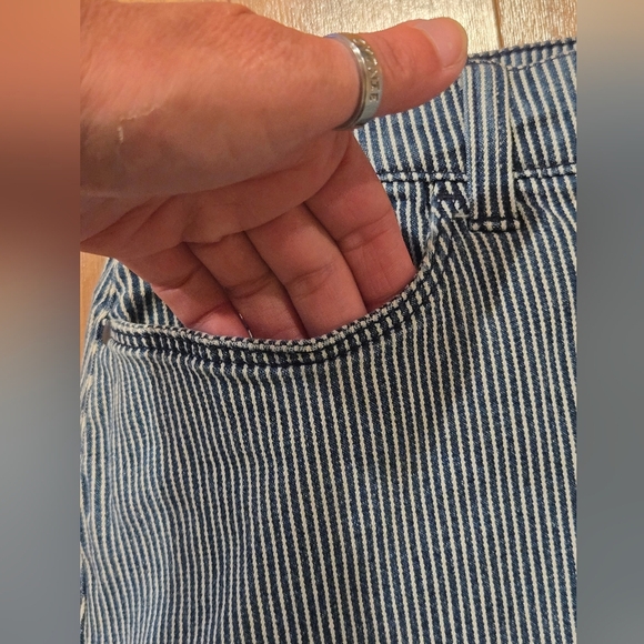 Croft & Barrow Classic Blue Striped Jean Skirt - Picture 3 of 8